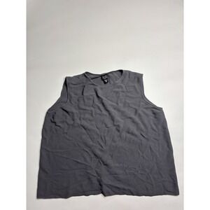 Eileen Fisher Women's Plus Sz 1X Tank Top Gray Italian Yarn Knit Boxy Crop Boho